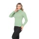 Green turtleneck wool sweater