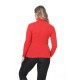 Red turtleneck wool sweater