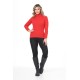 Red turtleneck wool sweater