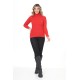 Red turtleneck wool sweater