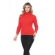 Red turtleneck wool sweater