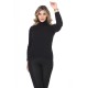 Black turtleneck wool sweater